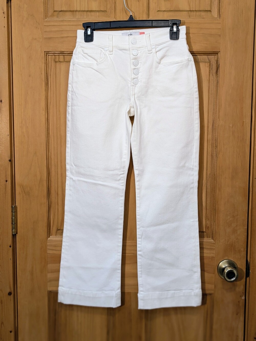 CAbi Palm Beach Crop Jeans 6494 White Sz 0 Denim Chic Resort Coastal Minimalist